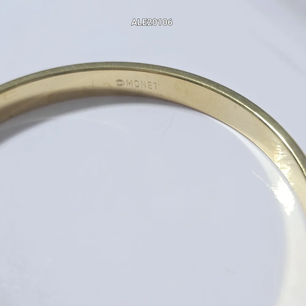 Michael Kors Gold Tone, Monet Vintage Black Bundle Of two Bracelets.